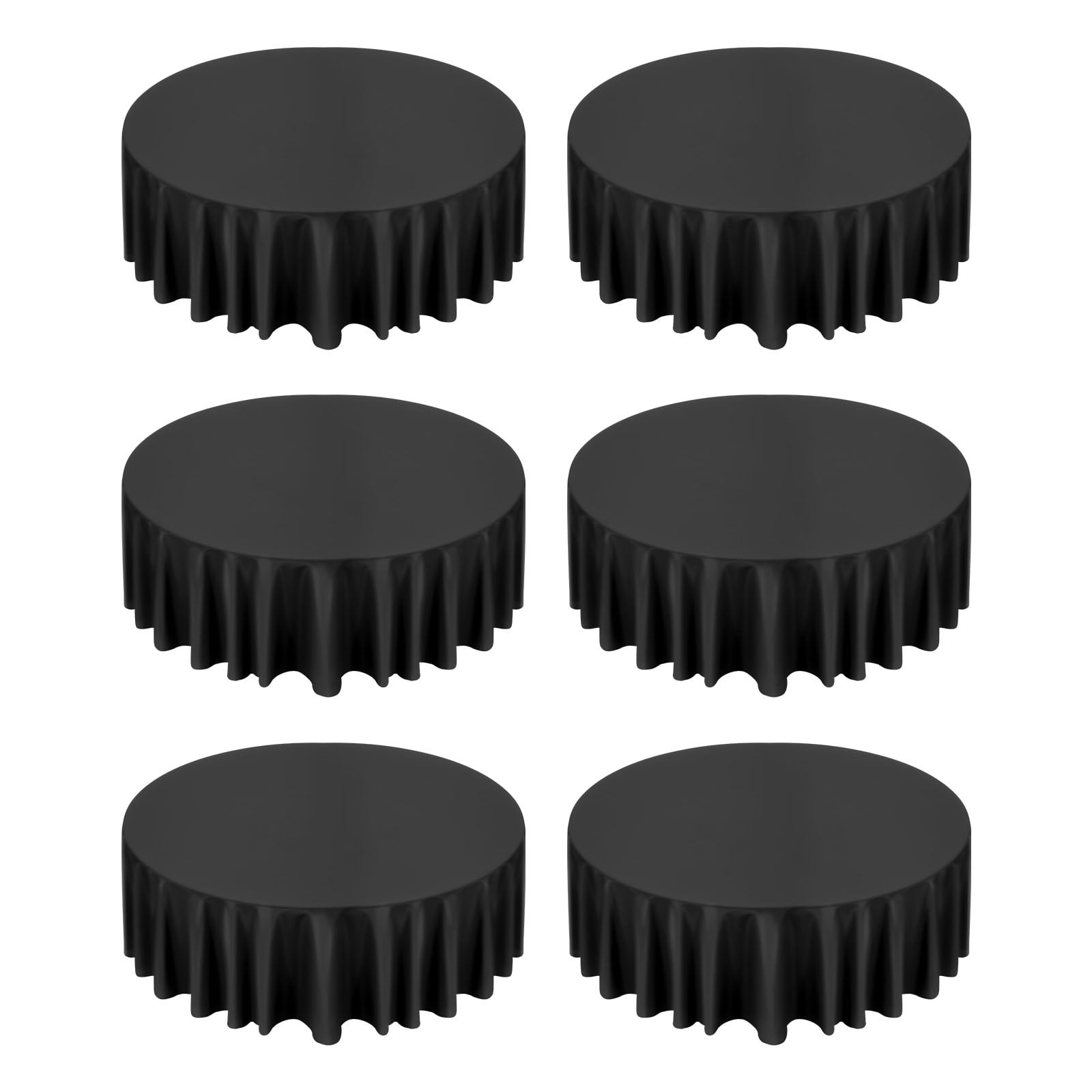 6-Pack Sage Green Round Tablecloths 108 Inch | Polyester Fabric, Wrinkle & Stain Resistant | For Weddings, Parties, Events