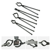 KFFKFF Blacksmith Tongs 18  4 PCS V-Bit Bolt Wolf Jaw Z V-Bit Gripping Tongs