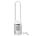 thumbnail image 1 of KFFKFF Bladeless Tower Fan with 65° Oscillation, 12 Speed Settings, 4 Modes, and 8-Hour Timer, High-Velocity Air Circulator for Home, Office, Bedroom, and Living Room, White, 1 of 9