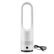 KFFKFF Bladeless Tower Fan with 80  Oscillation, 8 Speed Settings, 9-Hour Timer, High Velocity Air Circulator for Home, Office, Bedroom, and Living Room, Includes Remote Control, White