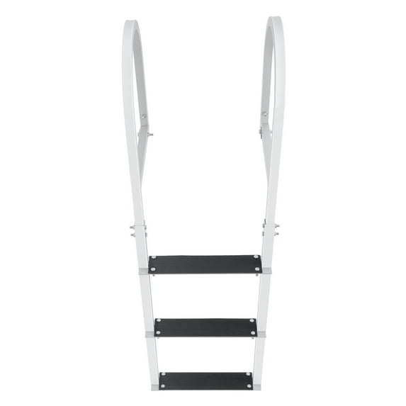 KFFKFF Boat Dock Ladder Removable 3 Steps with 500lbs Load Aluminum Dock Ladder