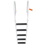 KFFKFF Boat Dock Ladder Removable 5 Steps with 500lbs Load Aluminum Dock Ladder