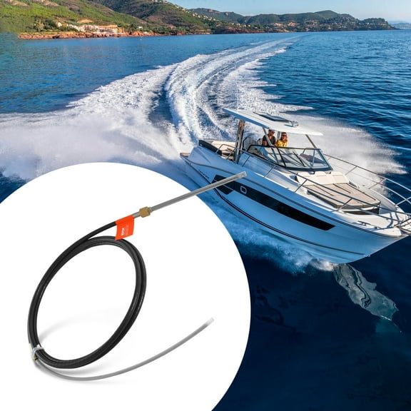 KFFKFF Boat Steering Cable 17 ft for Single-Station Outboard Steering Boat