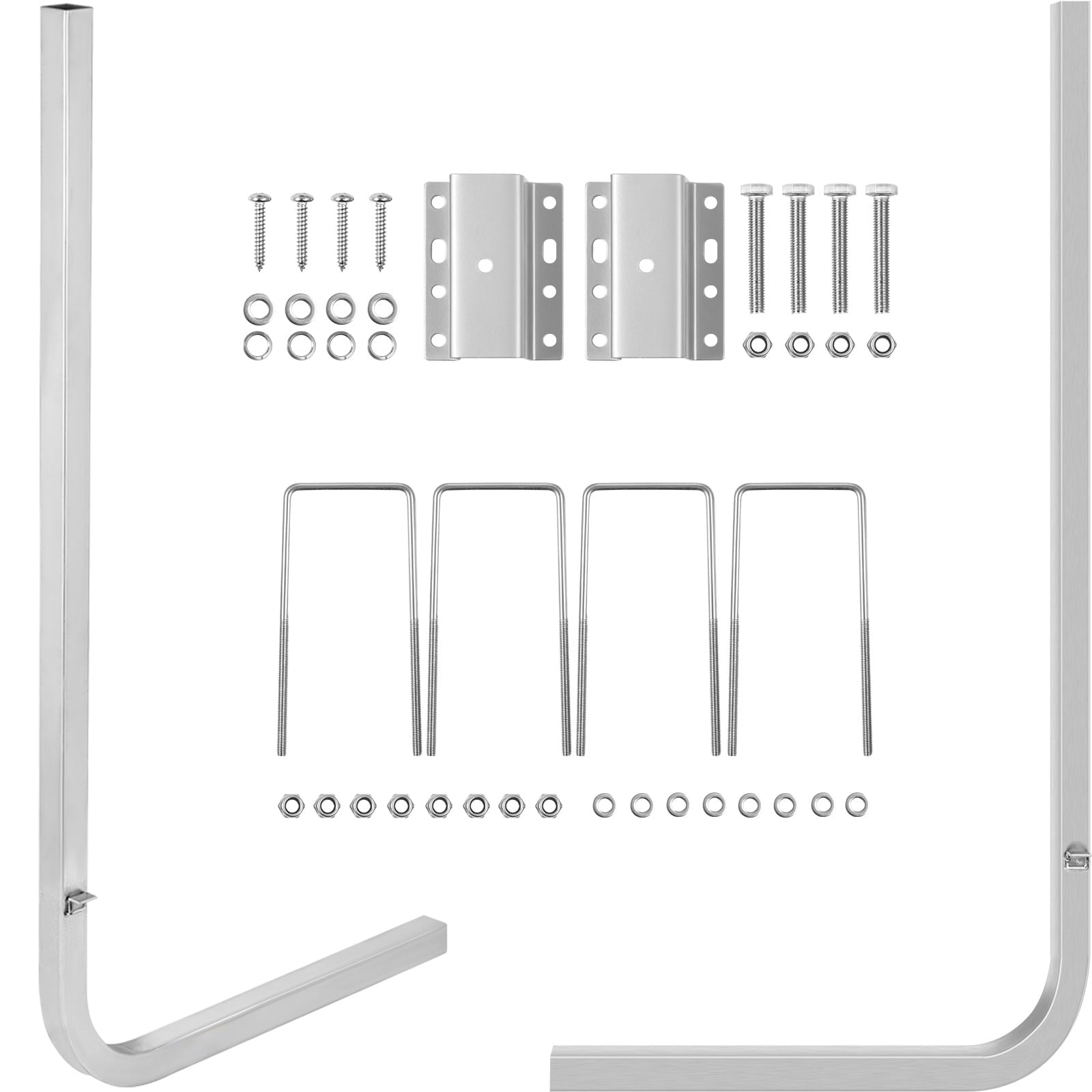 KFFKFF Boat Trailer Guide-on, 46", One Pair Aluminum Trailer Guide ons with Adjustable Width, , for Ski Boat, Fishing Boat or Sailboat Trailer Complete Mounting Accessories Included