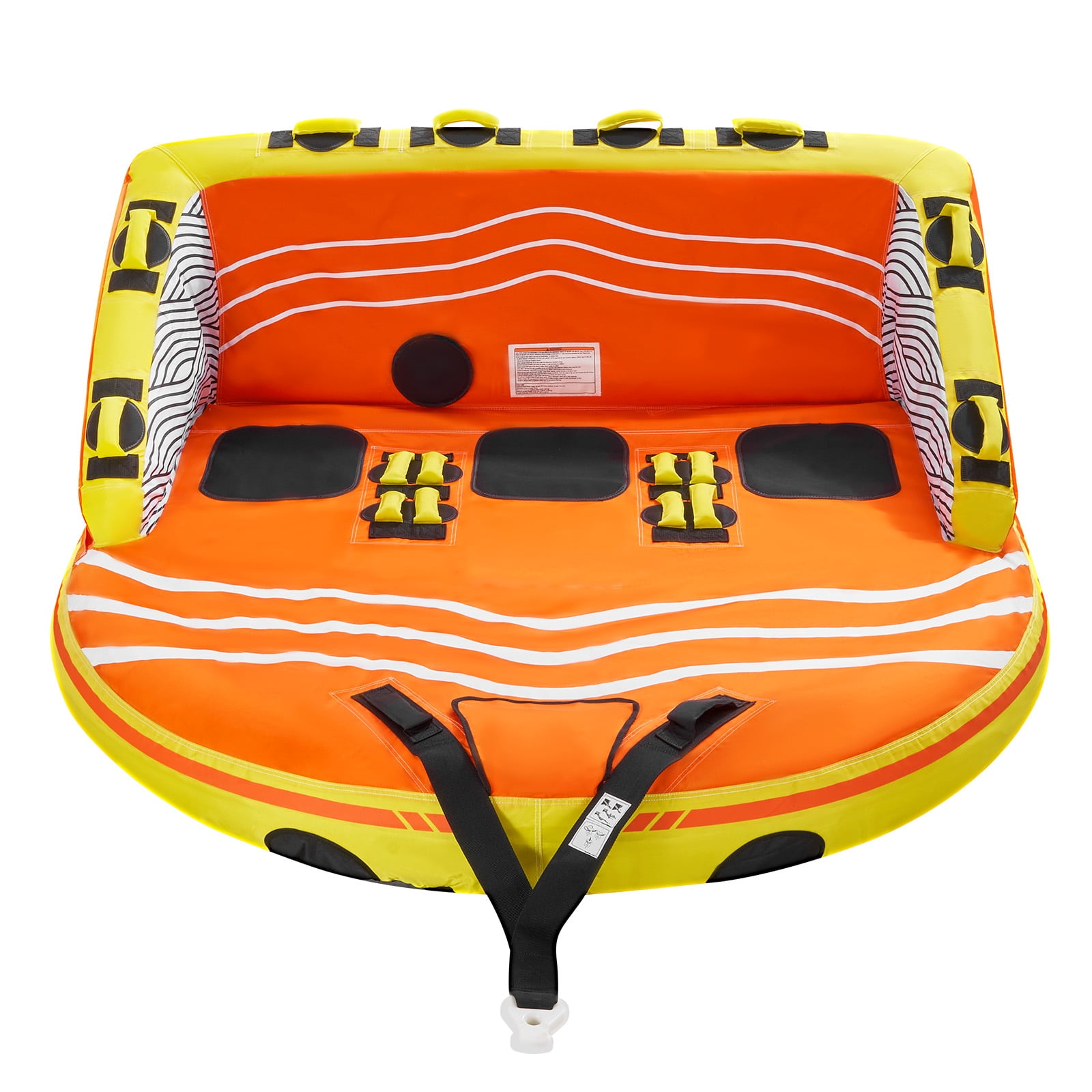 KFFKFF Boating Inflatable Tube, Suitable for 1-3 Passengers, Water Sport Tubes and Towables with a Load Limit of 510lbs, Fun Water Towable Tube for Boat Pulling - Comes with Sturdy Nylon Casing