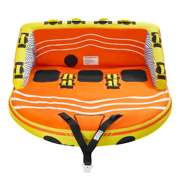KFFKFF Boating Inflatable Tube, Suitable for 1-3 Passengers, Water Sport Tubes and Towables with a Load Limit of 510lbs, Fun Water Towable Tube for Boat Pulling