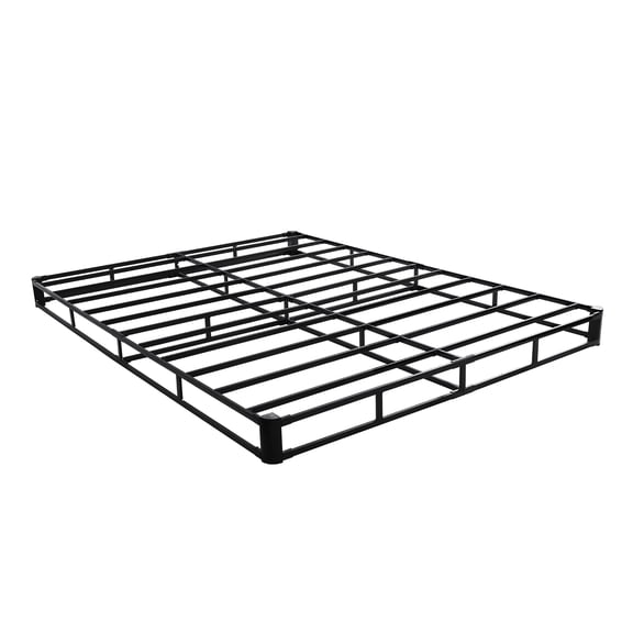 KFFKFF Box Spring, Queen Bed Frame with Removable Fabric Cover, Sturdy Metal Structure for Queen Bed, 5 in Mattress Base, Supports up to 3500 lbs, Simple Set-up, Measures 79.1L x 59.6W x 5.1H in