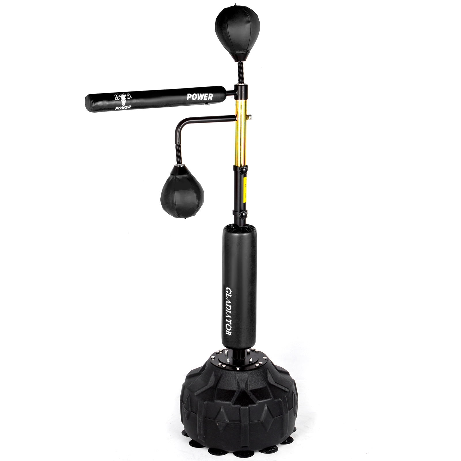 Happybuy Boxing Speed Trainer, Punching Bag Spinning Bar, Training Boxing Ball With Reflex Bar & Gloves, Solid Speed Punching Bag Free Standing, Adjustable Height, For Adult&Kid, With A Ball