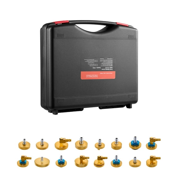 KFFKFF Brake Fluid Refill Kit, 17 Components, Expert Brake Bleeding Adapter Set with Comprehensive Kit & Handle, Robust Brake Bleeding Adapter Suitable for Most Contemporary & Vintage Vehicles