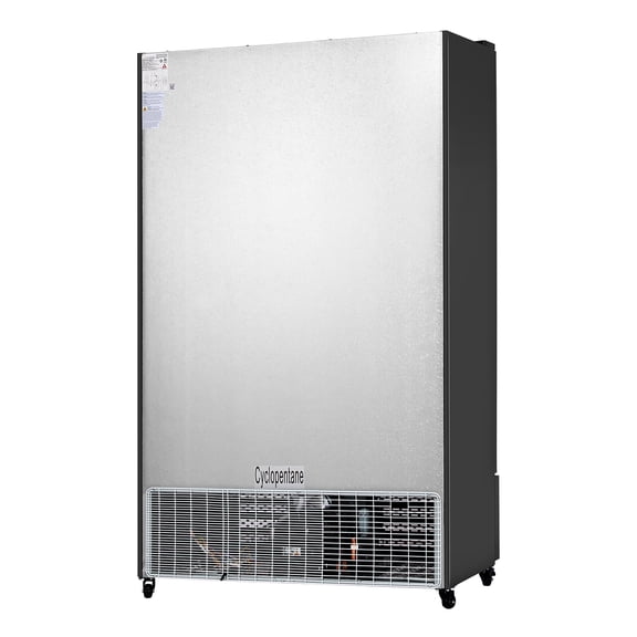 KFFKFF Business-Grade Cooler, 26.69 CU.FT Dual Transparent Door Beverage Cooler, Drink Display Cooler with 8 Modifiable Racks, Wheels, Subtle LED Illumination, Black