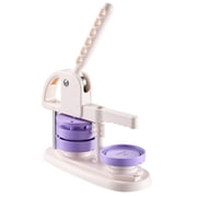 KFFKFF Button Maker Machine, 2.25"/3" 58/75 mm, Quick-Swap Plastic Pin Press with 200 Button Components, Circle Cutter, and DIY Guide, Sturdy Handle, Ideal for Crafting Badges, Pins, and Keychains