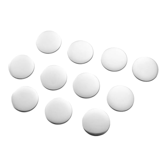 KFFKFF Button Maker Supplies - 50 Sets of 2.95 in / 75 mm Magnetic Button Parts, Includes Magnetic and Bottle Opener Backs, Metal Shells, Clear Mylar Films, and Blank Circle Papers for DIY Projects