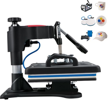 KFFKFF CSHeat Press, Versatile 5-in-1 12x15 Device, Accurate Digital Temperature Settings, Quick Heating Clamshell Design for Sublimation Printing