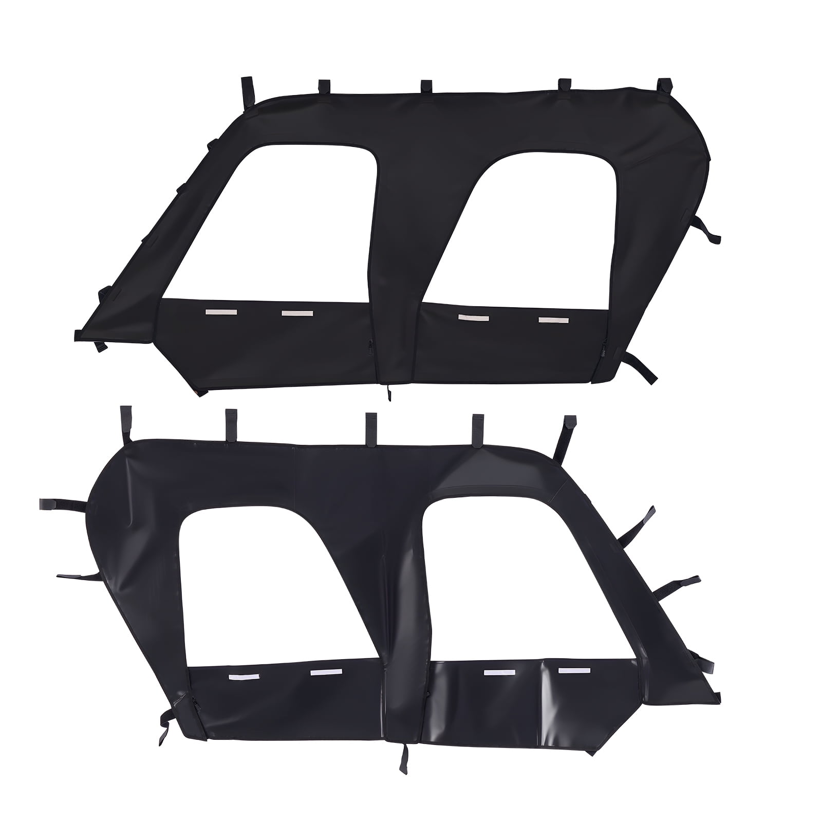 KFFKFF Cab Enclosure Upper Doors, Compatible with Kawasaki Teryx4 2012-2022, Soft Upper Doors, Windproof & Waterproof Zippered UTV Side Window Kit