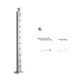thumbnail image 1 of KFFKFF Cable Railing Post, 36x1x2 Inch Level Deck Stair Posts, Stainless Steel Handrail Post with Pre-Drilled Pickets and Mounting Bracket, Silver, 1-Pack 1JZLGZXYS914I4BDB001V0, 1 of 9