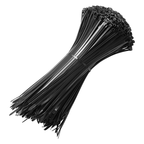 KFFKFF Cable Ties Pack of 1000, 12-Inch Durable Wire Ties with 50LBS Strength, Versatile Self-Locking Nylon Straps, Resistant to Temperature Fluctuations for Both Indoor and Outdoor Applications