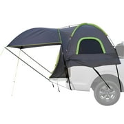 KFFKFF Camping Tent for Pickup Truck, Suitable for 8.0-8.2 ft Vehicles, PU2000 mm Water-Resistant, Accommodates 2-3 Individuals, Robust Camper Shell for Truck Bed with Extendable Canopy, Rain Cover