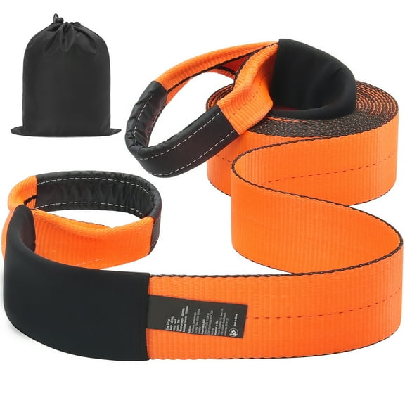 KFFKFF Car Tow Cable Towing Strap Rope 46500 lbs 30 ft Emergency Heavy Duty Strap