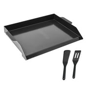 KFFKFF Carbon Steel Griddle, 22x16 inches Rectangular Flat Top Plate Grills, Suitable for BBQ Grill, Teppanyaki, Compact and Transportable, Ideal for Outdoor Gatherings and Camping, Black