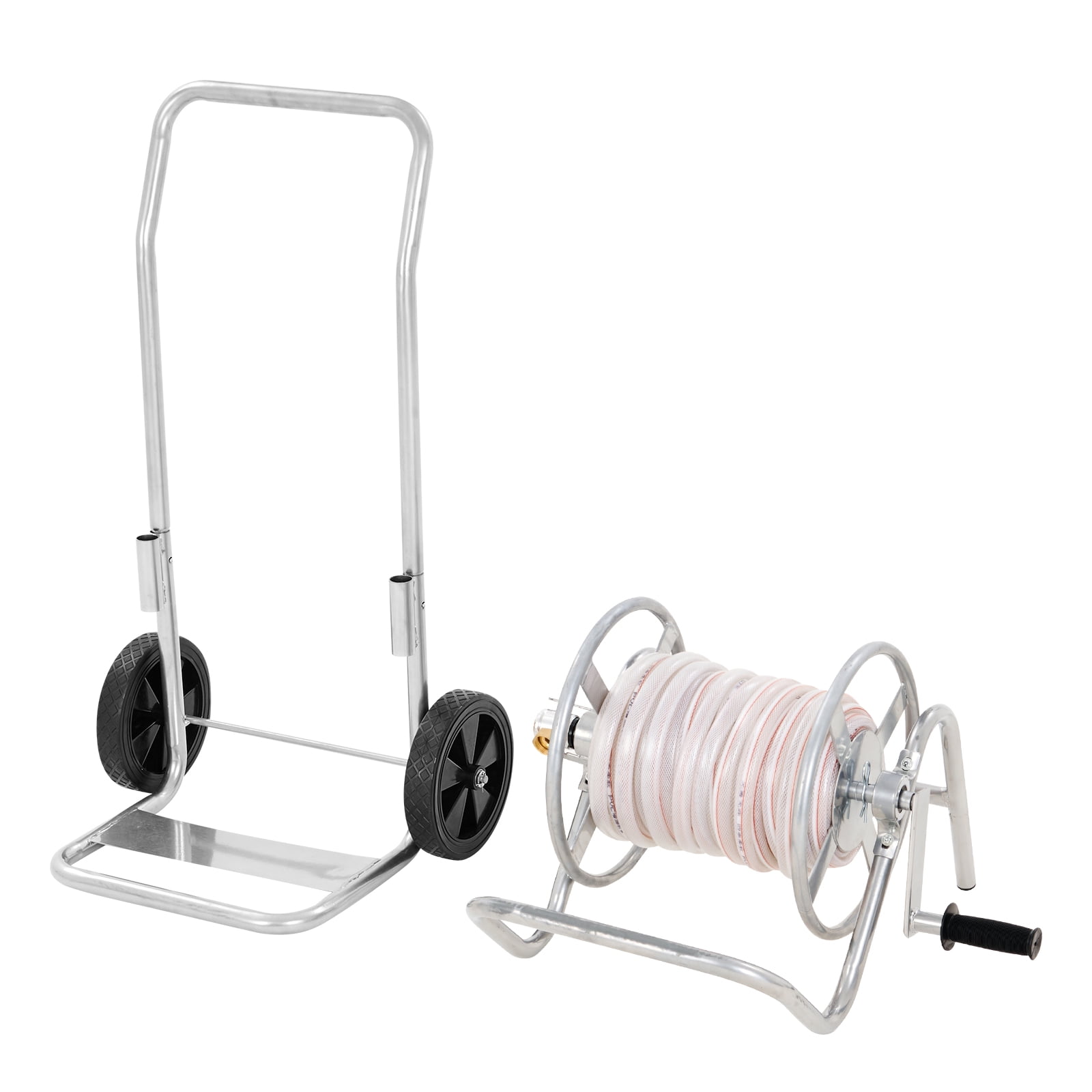 KFFKFF Cart for Hose Reel, Accommodates 200 ft of 5/8’’ Hose (Hose Sold Separately), Portable Garden Water Hose Carts with Wheels, Robust Powder-coated Steel for Outdoor Planting