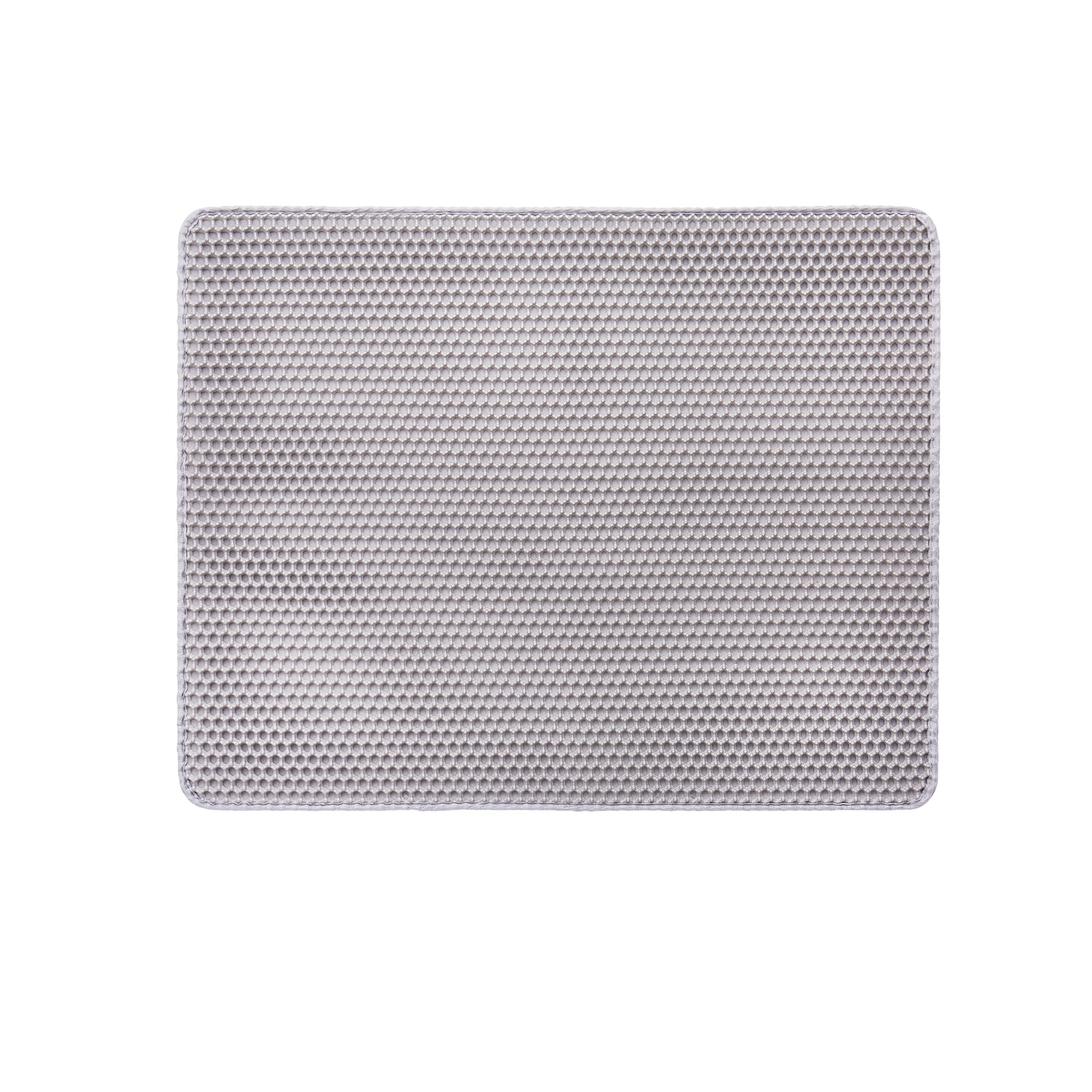 KFFKFF Cat Litter Mat, 30 x 24 in, Double-Layer Design, Non-Slip & Waterproof, Honeycomb Pattern for Trapping Litter, Gentle on Paws, Washable Large Mat for Indoor Cats