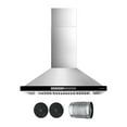 thumbnail image 1 of KFFKFF Ceiling Mounted Kitchen Extractor, 36 inch Wall Fixation, 800 CFM Stainless Steel Cooktop Ventilation with Hand & Touch Operation, LED Illumination, Baffle Filters, 1 of 9