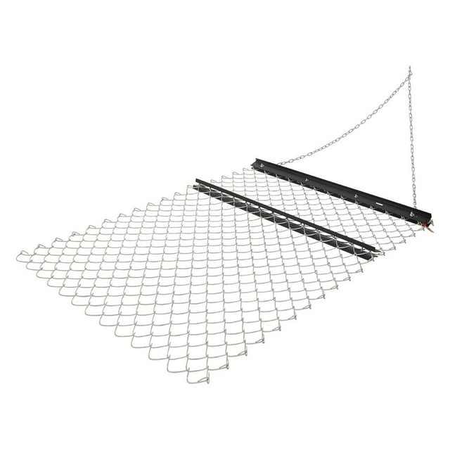 KFFKFF Chain Harrow, 4x5 ft Drag Harrow - Constructed from Q235 Steel, UTV Tractor Implements for Ground Smoothing or Turf Preparation, Robust Harrow Rake for Gravel Pathway, Agricultural Field