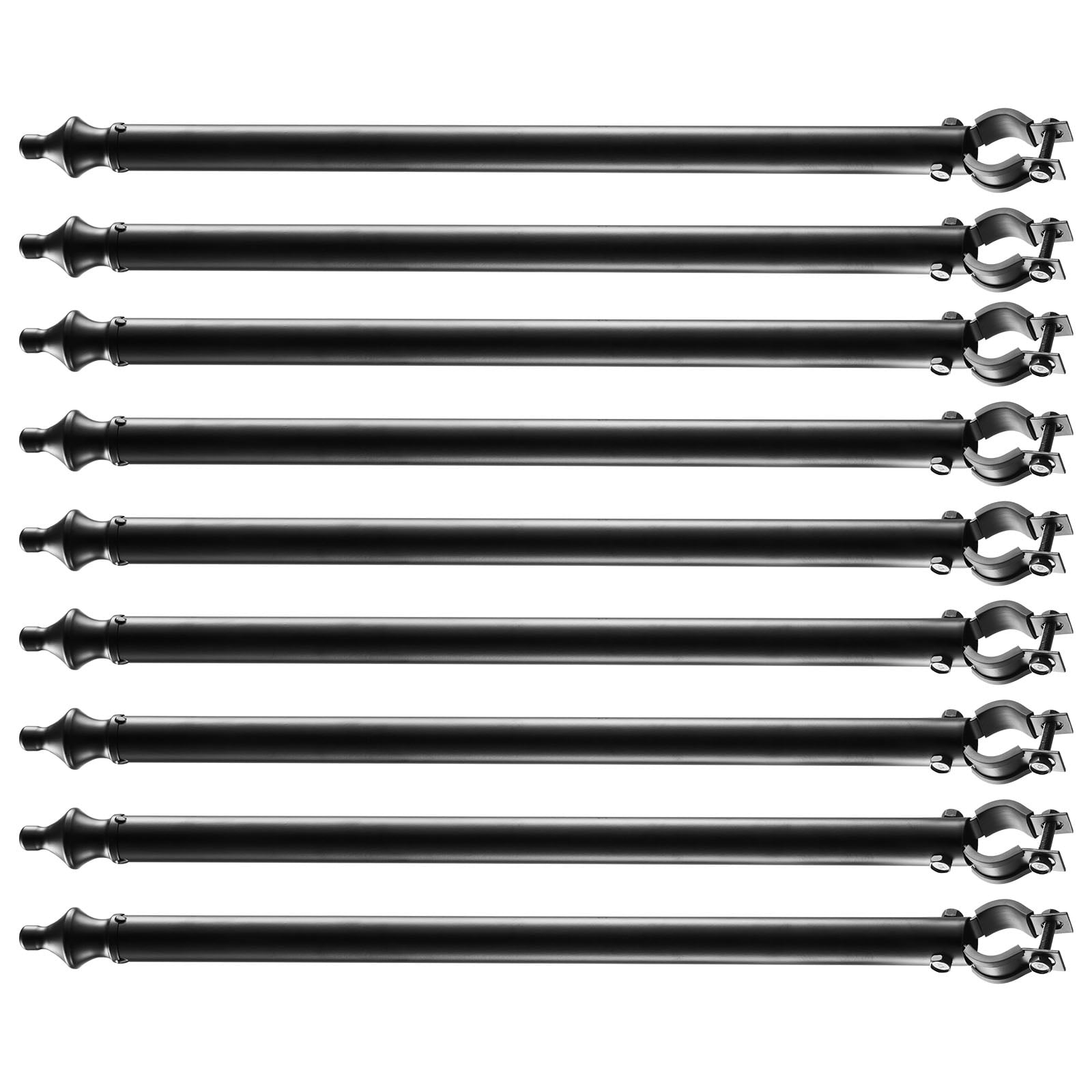 KFFKFF Chain Link Fence Extensions, Set of 9, 27.4