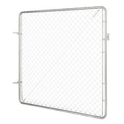 KFFKFF Chain Link Fence Gate 70 x 72 in, Adjustable Chain-Linked Fence Panel, Suitable for 3 ft W x 4 ft H Garden Fence Gate, Galvanized Fencing Gate for Agricultural Walkway