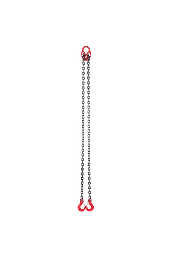 Chain Sling, 5/16 in x 10 ft Lifting Chains with Dual Leg Grab Hooks, Durable G80 Alloy Steel Sling, 7000 lbs Load Capacity, Adjustable Hoist Chains for Lifting, Securing, and Towing
