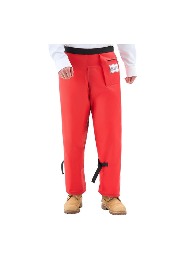 Chainsaw Trousers in Apron Design, Class C, Composed of 8 Layers, Equipped with Customizable Belt & Utility Pocket, Safety Gear for Chainsaw Users, Suitable for Both Genders