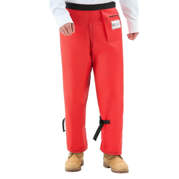 KFFKFF Chainsaw Trousers in Apron Design, Class C, Comprised of 8 Layers, Equipped with Adjustable Strap & Tool Pouch, Safety Gear for Chainsaw Users, Suitable for Male/Female Loggers