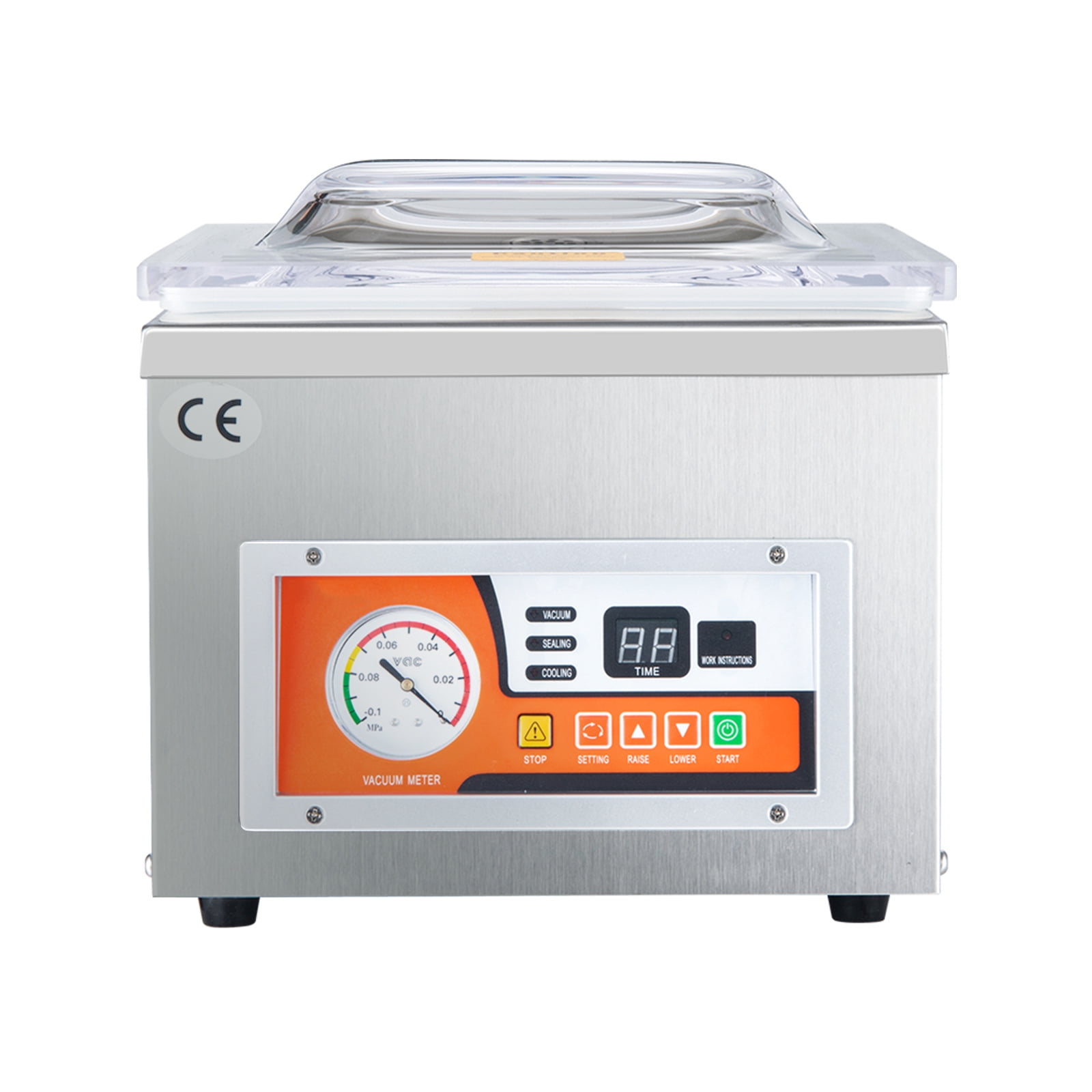 KFFKFF Chamber Vacuum Sealer, 260W Power, Vacuum Packaging Machine for Wet Foods, Meats, Marinades, and More, Compact Design with 10.2-inch Sealing Length