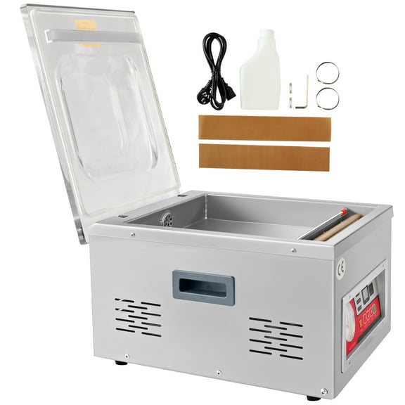 KFFKFF Chamber Vacuum Sealer, DZ-260A 6.5 cbm/h Pump Rate, Excellent Sealing Effect with Automatic Control, Commercial Kitchen Foods Packaging Machine Used for Fresh Meats, Fruit Saver 110V