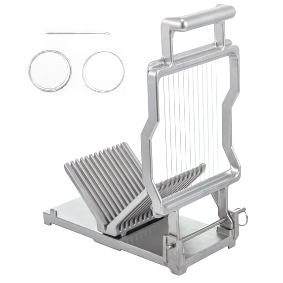 KFFKFF Cheese Slicer with Interchangeable 1cm & 2cm Wires, Durable Aluminum Alloy Frame and 304 Stainless Steel Cutting Wires, Versatile Kitchen Tool for Slicing Cheese and Butter