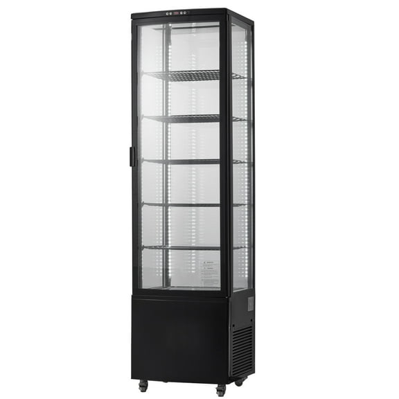 KFFKFF Refrigerated Display Case Display Refrigerator 9.8 Cu.Ft./278L 5-Level Business Display Fridge with LED Illumination Commercial Refrigerator Pastry Display Case