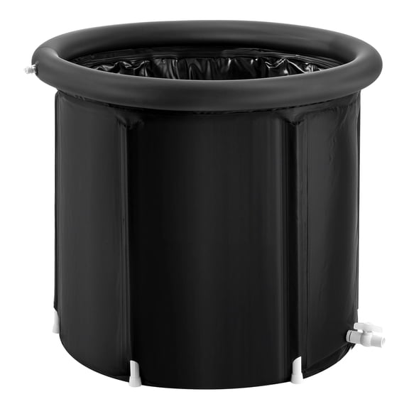 KFFKFF Chilled Water Tub, Athletic Hydrotherapy Equipment, Mobile Exterior Ice Immersion Pool for Recuperation, 98 Gal Inflatable Collapsible Bath with Lid, Domestic Ice Vessel for Mature Individuals