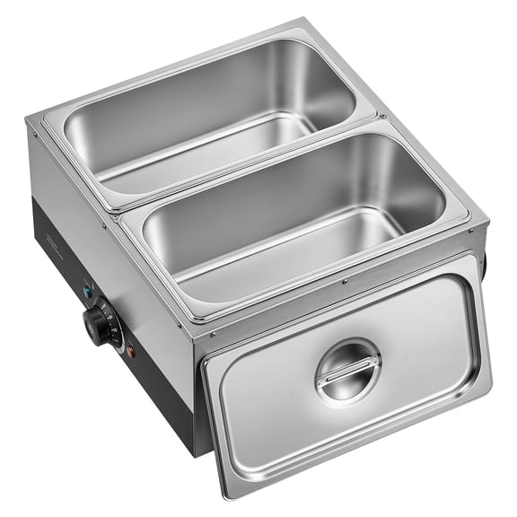 KFFKFF Chocolate Melting Machine with Dual Tanks, 17.6 Lbs Capacity, 1200W Power, Water Bath Heating, Stainless Steel Construction, Adjustable Temperature Range 86℉-185℉, Suitable for Chocolate