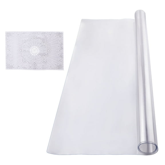 KFFKFF Clear PVC Desk Protector, 36 x 48 Inch, 1.5 mm Thickness, Rectangle Table Cover, Water-Resistant & Simple to Clean, Ideal for Office, Dining, and Bedroom Surfaces