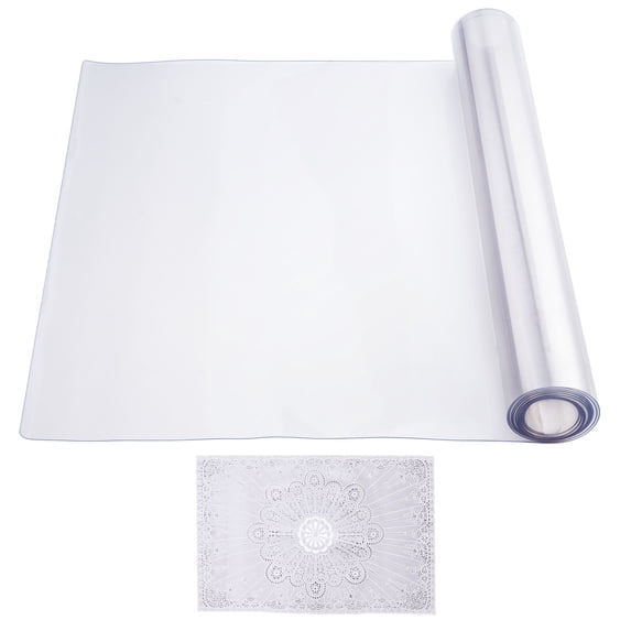 KFFKFF Clear PVC Desk Protector, 42x96 Inch, 1.5mm Thickness, Rectangle Table Cover, Water-Resistant & Simple to Clean, Ideal for Office, Dining, and Nightstand Surfaces
