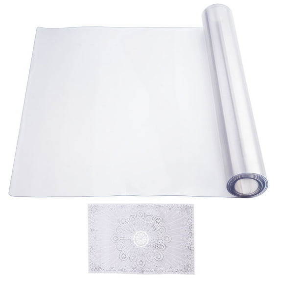 KFFKFF Clear PVC Desk Protector, 42x96 Inch, 1.5mm Thickness, Rectangle Table Cover, Water-Resistant & Simple to Clean, Ideal for Office, Dining, and Nightstand Surfaces