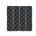 thumbnail image 1 of KFFKFF Click-Together Deck Squares, Set of 54, 12"x12" Covering 54 sq. ft, Plastic Outdoor Ground Cover, Resistant to All Climates, Ideal for Patio, Poolside, Balcony, Backyard Use, Deep Grey, 1 of 9