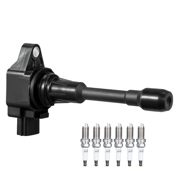 KFFKFF Coil Pack and Spark Plugs, Quad Set, Suitable for Nissan Altima Versa Sentra Cube Rogue NV200 2.5L 2.0L 1.8L 1.6L L4, Substitute for 22448ED000 22448JA00A 22448JA00C 22448-JA00A