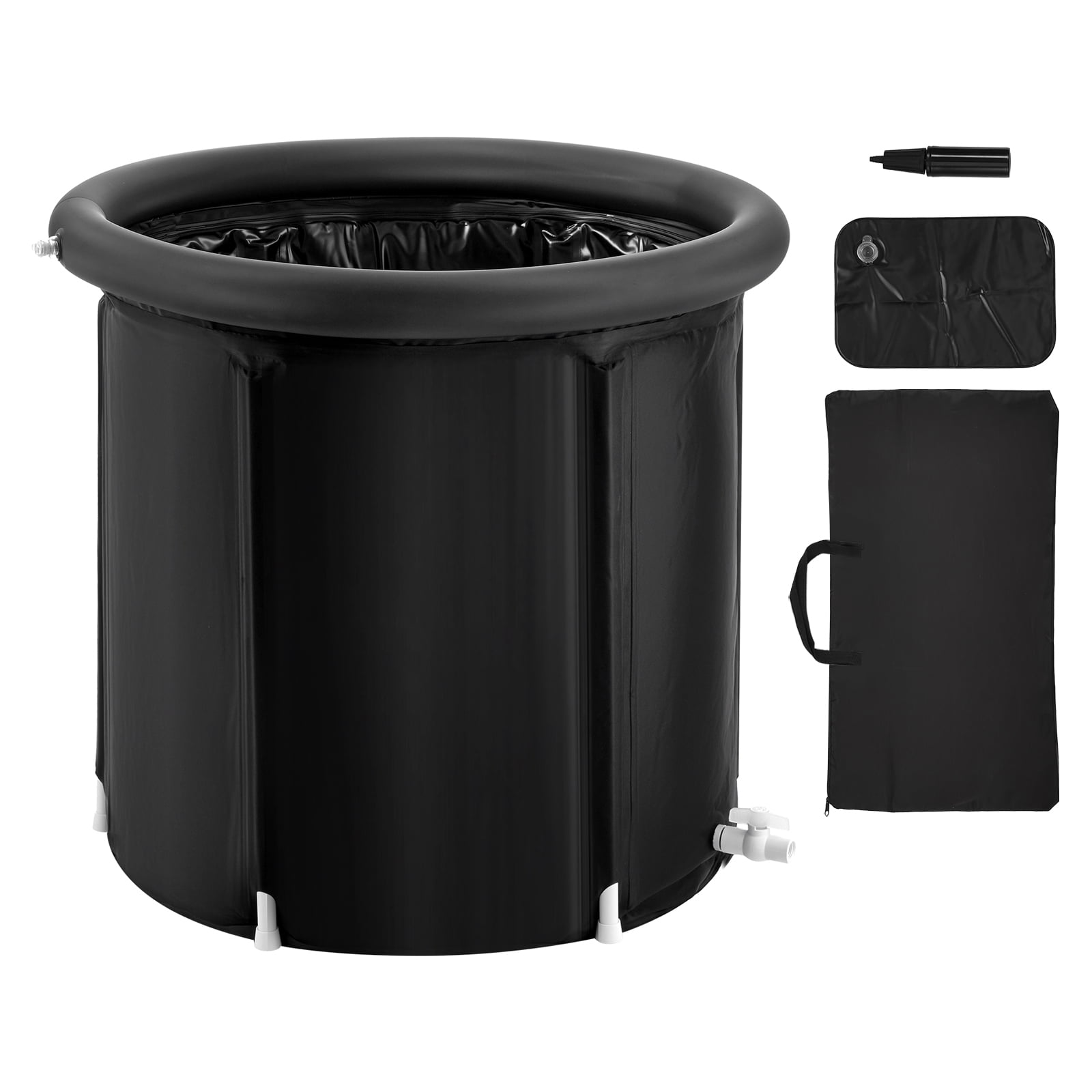 KFFKFF Cold Plunge Therapy Tub, Inflatable and Portable Ice Bath for Recovery, Ideal for Athletes, 77 Gal Outdoor Ice Pool with Cover, Adult Size, 32"Lx30"H