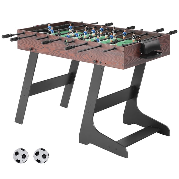 KFFKFF Collapsible Foosball Table, 42-inch Regulation Size, Foosball Soccer Table Ideal for Indoor Use, Home, Family, and Recreational Room, Comes with Foosball Table Kit, Includes 2 Balls
