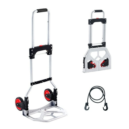 KFFKFF Collapsible Hand Trolley, 2123A Supports up to 176 lbs, Robust Baggage Cart