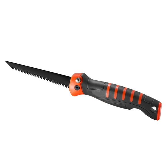KFFKFF Collapsible Jab Saw, 5-inch Compact Jab Saw with Comfortable Handle, Foldable Plasterboard Saw with Triple-Edged Teeth and Pointed Tip, Suitable for Drywall, Wood, PVC Pipes, Cement Board