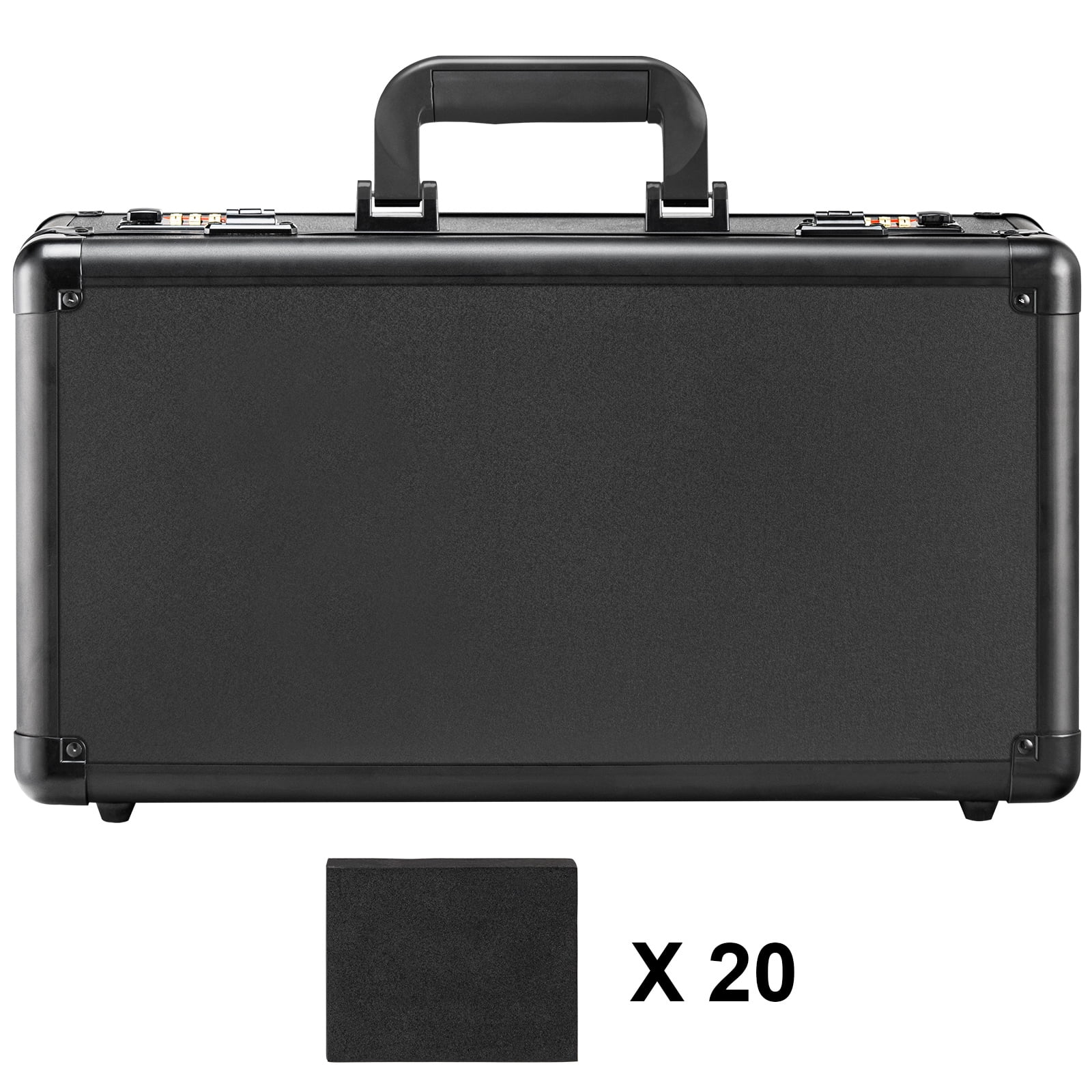 KFFKFF Collector's Card Storage Box with 4 Compartments, Secure Coded Lock, and Adjustable Foam Dividers, Fits 120 PSA, 84 BGS, 96 SGC, 428 Top Loaders, or Over 999 Loose Cards