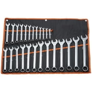 KFFKFF Combination Wrench Set, 25-Unit Open-Ended Spanner Assortment with Portable Bag, Carbon Steel Spanner Set Metric 6mm to 32mm, Perfect for Everyday Home Use, Garage, Workshop