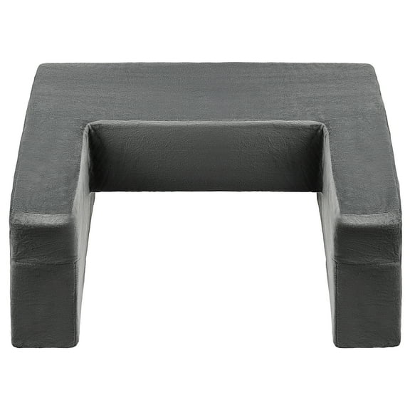 KFFKFF Comfortable Reading Pillow with Washable Cover, Large Bed Pillow Featuring Two Pockets and Cup Holder, Memory Foam Support for Reading, Gaming, Relaxing, and Working, Grey